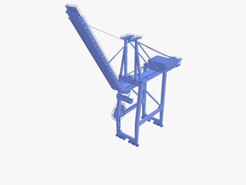 Container Port Crane V7 3D Model