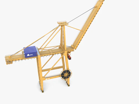 Container Port Crane V8 3D Model