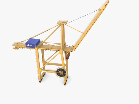Container Port Crane V8 3D Model
