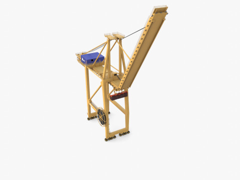 Container Port Crane V8 3D 모델