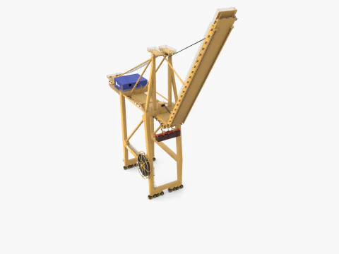 Container Port Crane V8 3D Model