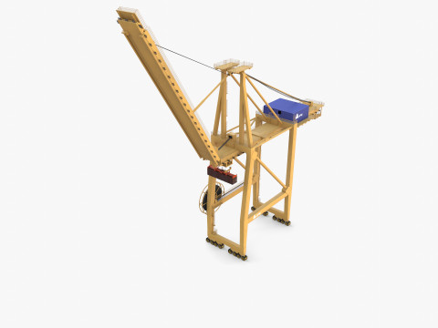 Container Port Crane V8 3D 모델