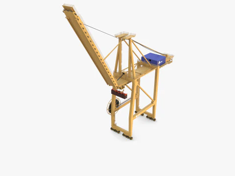 Container Port Crane V8 3D Model