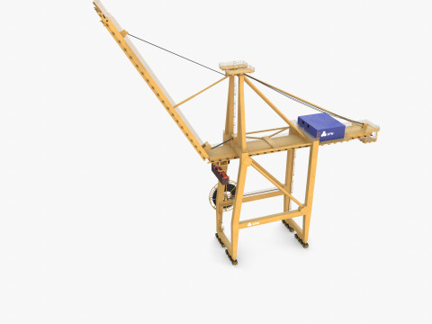 Container Port Crane V8 3D 모델