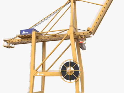Container Port Crane V8 3D 모델