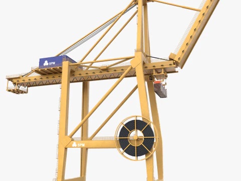Container Port Crane V8 3D Model