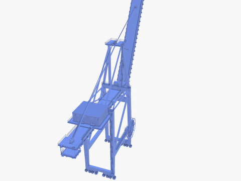 Container Port Crane V8 3D Model