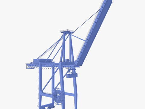 Container Port Crane V8 3D Model