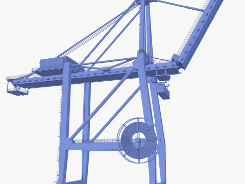 Container Port Crane V8 3D Model