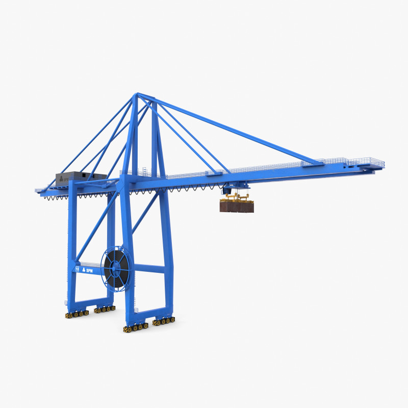 Port Crane V2 3Dモデル .c4d .max .obj .3ds .fbx .stl .blend 