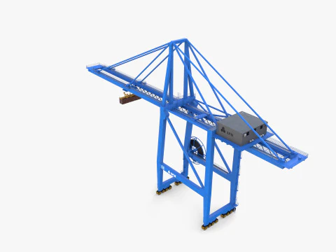 Guindaste Portu&aacute;rio V2 Modelo 3D