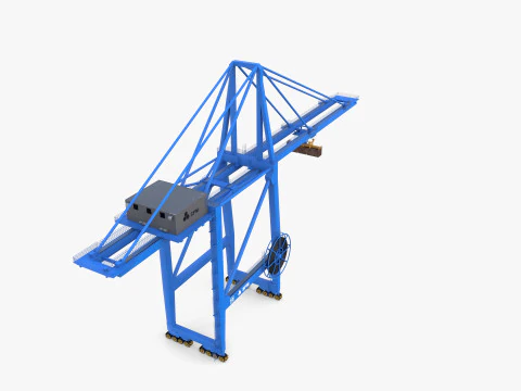 Guindaste Portu&aacute;rio V2 Modelo 3D