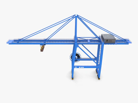 Guindaste Portu&aacute;rio V2 Modelo 3D