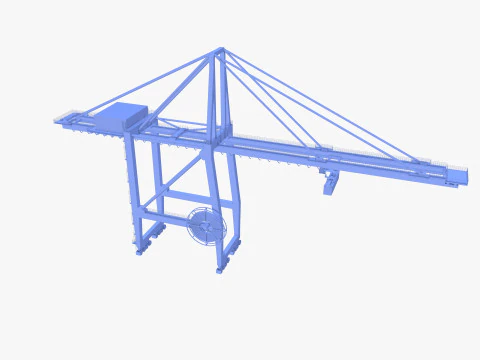 Guindaste Portu&aacute;rio V2 Modelo 3D