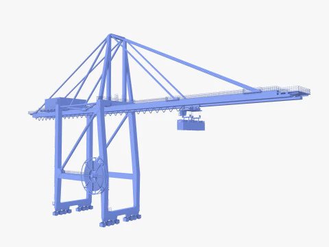 Guindaste Portu&aacute;rio V2 Modelo 3D