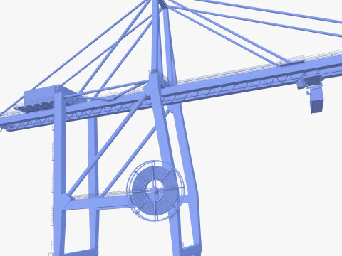 Guindaste Portu&aacute;rio V2 Modelo 3D