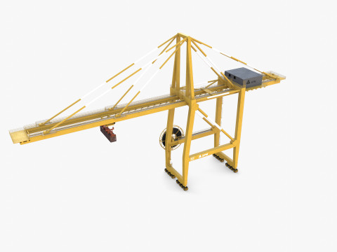 Port Crane V4 3D Model