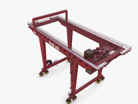 Rail Mounted Gantry Crane V1 3Dモデル