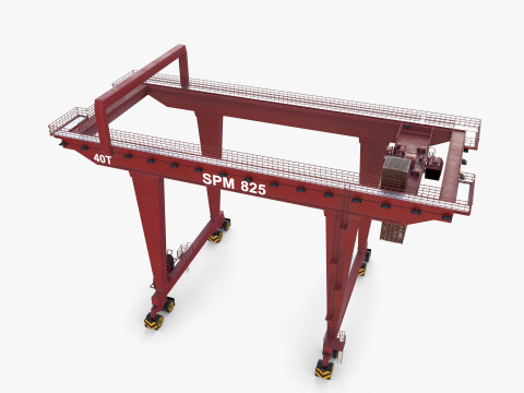 Rail Mounted Gantry Crane V1 3Dモデル