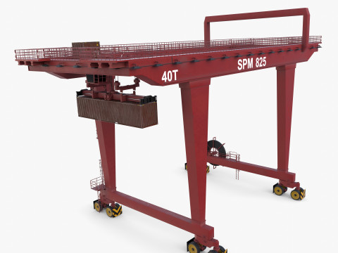 Rail Mounted Gantry Crane V1 3Dモデル