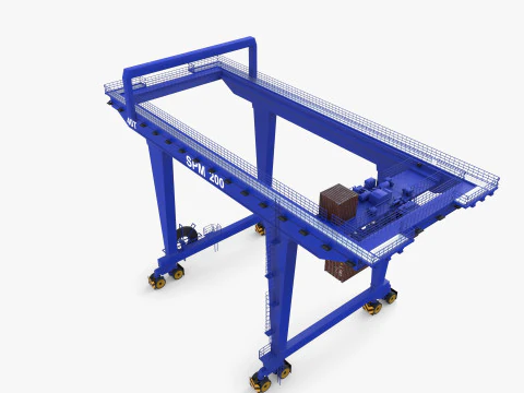Rail Mounted Gantry Crane V2 3D Model