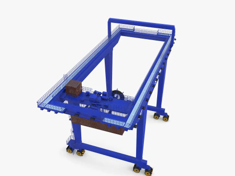 Rail Mounted Gantry Crane V2 3D Model