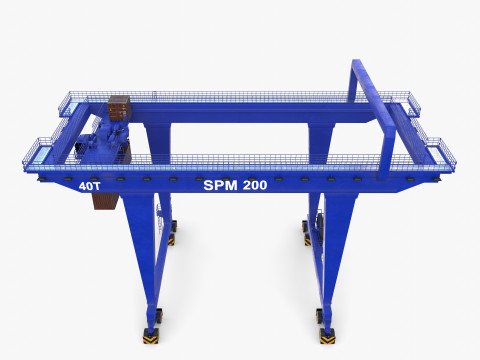Rail Mounted Gantry Crane V2 3Dモデル