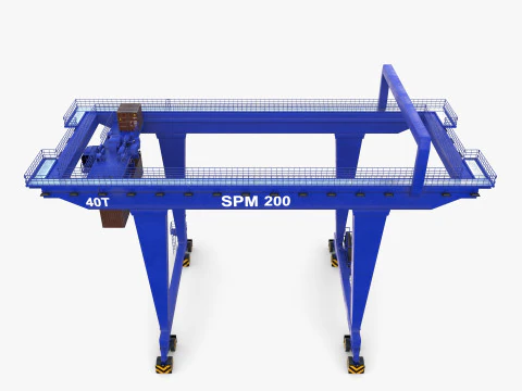Rail Mounted Gantry Crane V2 3D Model
