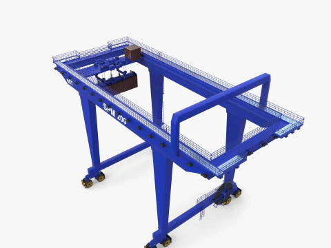 Rail Mounted Gantry Crane V2 3D Model