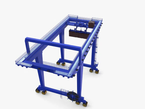 Rail Mounted Gantry Crane V2 3D Model