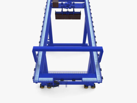 Rail Mounted Gantry Crane V2 3D Model