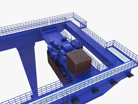Rail Mounted Gantry Crane V2 3D Model