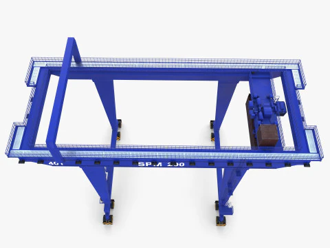 Rail Mounted Gantry Crane V2 3D Model