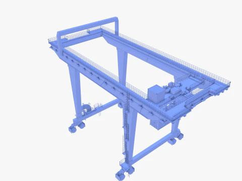 Rail Mounted Gantry Crane V2 3D Model