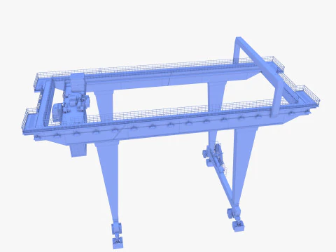 Rail Mounted Gantry Crane V2 3D Model
