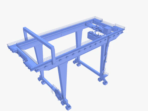 Rail Mounted Gantry Crane V2 3D Model