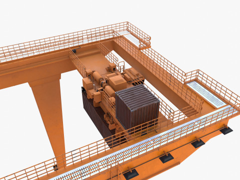 Rail Mounted Gantry Crane V3 Model 3D