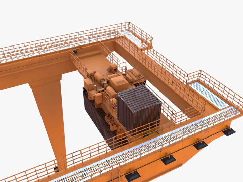 Rail Mounted Gantry Crane V3 3D Model