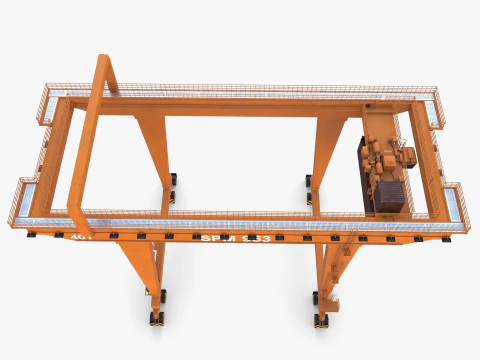 Rail Mounted Gantry Crane V3 3D Model