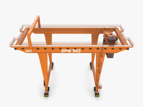 Rail Mounted Gantry Crane V3 Model 3D