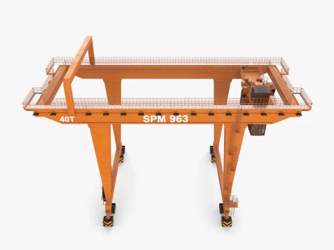 Rail Mounted Gantry Crane V3 3D Model