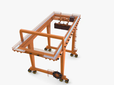 Rail Mounted Gantry Crane V3 3D Model