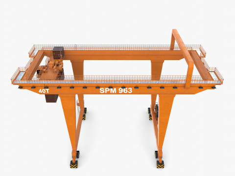 Rail Mounted Gantry Crane V3 Model 3D