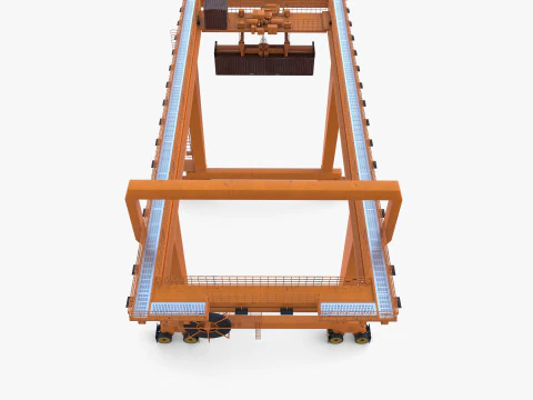 Rail Mounted Gantry Crane V3 3D Model