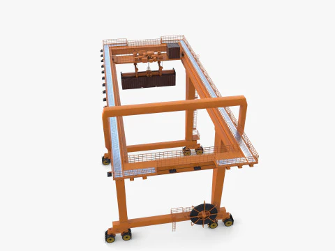 Rail Mounted Gantry Crane V3 3D Model