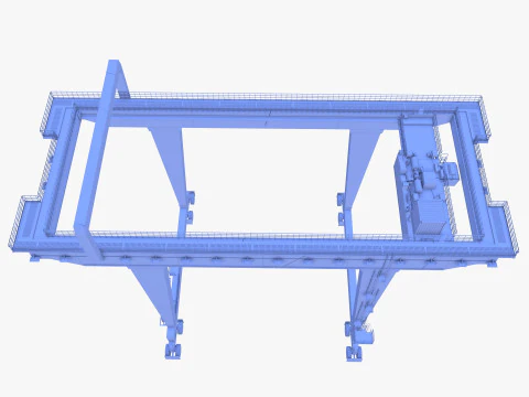 Rail Mounted Gantry Crane V3 3D Model