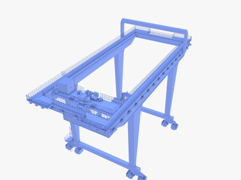 Rail Mounted Gantry Crane V3 3D Model