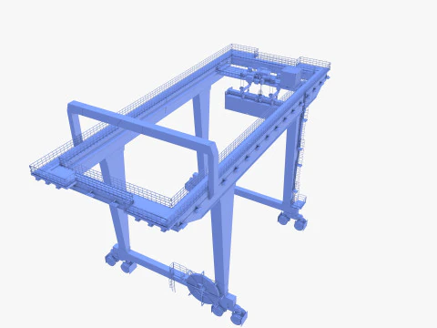 Rail Mounted Gantry Crane V3 3D Model
