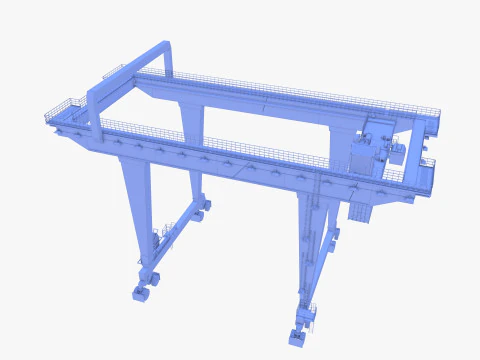 Rail Mounted Gantry Crane V3 3D Model