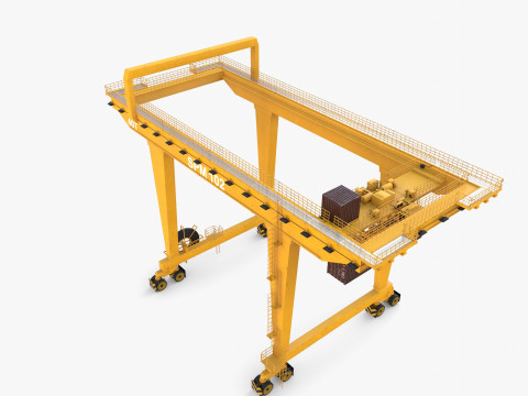 Rail Mounted Gantry Crane V4 Model 3D